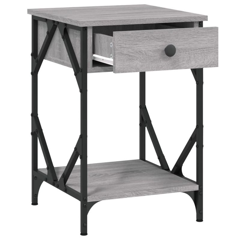 vidaXL-Comodini-2-pz-Grigio-Sonoma-40x42x60-cm-in-Legno-Multistrato