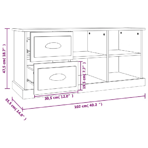 vidaXL-Mobile-Porta-TV-Rovere-Fumo-102x355x475-cm-Legno-Multistrato