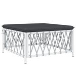 vidaXL-Set-Salotto-da-Giardino-5-pz-con-Cuscini-in-Acciaio-Bianco
