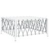 vidaXL-Set-Salotto-da-Giardino-5-pz-con-Cuscini-in-Acciaio-Bianco