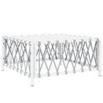 vidaXL-Set-Salotto-da-Giardino-5-pz-con-Cuscini-in-Acciaio-Bianco