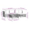 vidaXL-Set-Salotto-da-Giardino-5-pz-con-Cuscini-in-Acciaio-Bianco