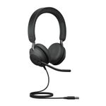 Cuffia-professionale-Jabra-EVOLVE2-40-MS-Duo-USB-Cancellazione-di-rumoreUSBtasto--Mute--Busylight--Certificata-Micr