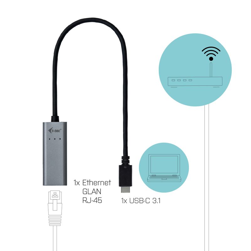 I-tec-Metal-C31METALGLAN-Scheda-di-Rete-e-Sdattatore-Ethernet-1000Mbit-s