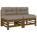 vidaXL-Divani-Centrali-con-Cuscini-2pz-in-Legno-Massello-di-Pino-Miele