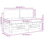 vidaXL-Divani-Centrali-con-Cuscini-2pz-in-Legno-Massello-di-Pino-Miele