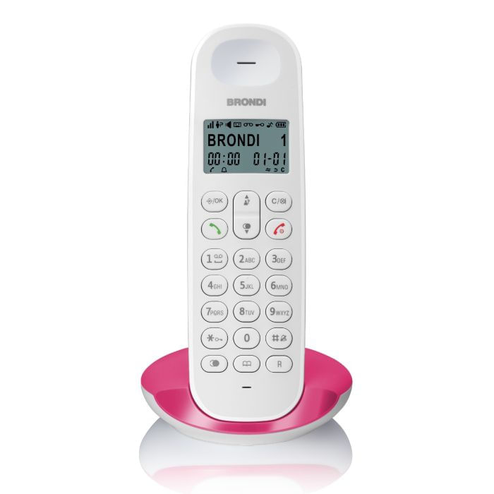 Brondi-Lotus-Telefono-DECT-Magenta-Bianco