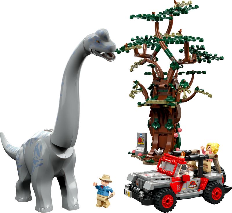 LEGO-Jurassic-Park-76960-La-Scoperta-del-Brachiosauro-Set-con-Grande-Dinosauro-Giocattolo-e-Jeep-Wrangler-da-Costruire