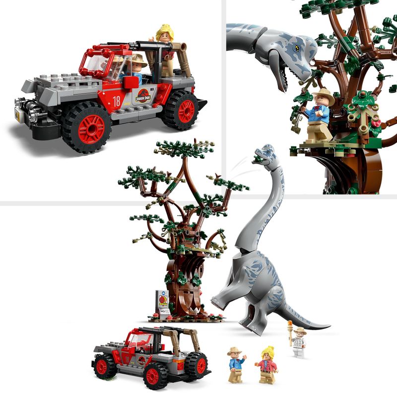 LEGO-Jurassic-Park-76960-La-Scoperta-del-Brachiosauro-Set-con-Grande-Dinosauro-Giocattolo-e-Jeep-Wrangler-da-Costruire