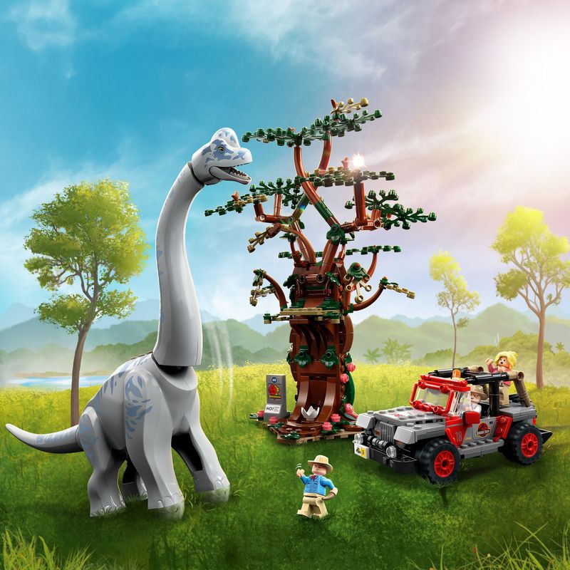 LEGO-Jurassic-Park-76960-La-Scoperta-del-Brachiosauro-Set-con-Grande-Dinosauro-Giocattolo-e-Jeep-Wrangler-da-Costruire