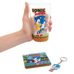 Fizz-Creations-Sonic-Glass-Coaster-and-Keyring-Set-Trasparente-1-pz