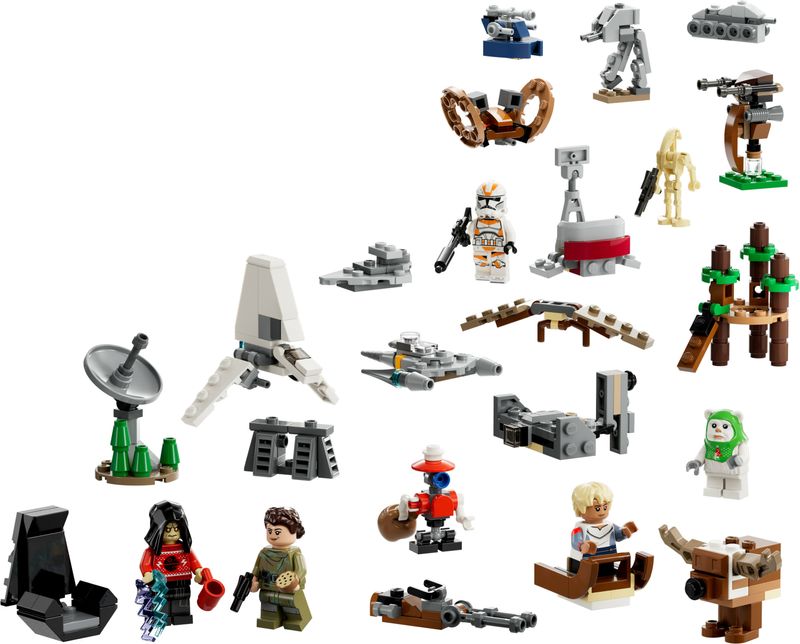 LEGO-Star-Wars-75366-Calendario-dell-Avvento-2023-24-Regali-di-Natale-con-9-Personaggi-10-Veicoli-Giocattolo-e-5-Mini-Modelli