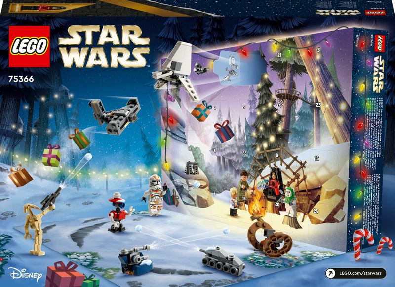 LEGO-Star-Wars-75366-Calendario-dell-Avvento-2023-24-Regali-di-Natale-con-9-Personaggi-10-Veicoli-Giocattolo-e-5-Mini-Modelli