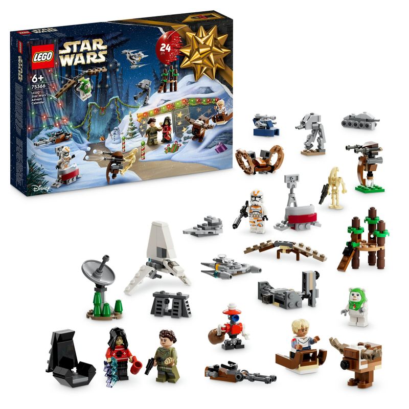 LEGO-Star-Wars-75366-Calendario-dell-Avvento-2023-24-Regali-di-Natale-con-9-Personaggi-10-Veicoli-Giocattolo-e-5-Mini-Modelli