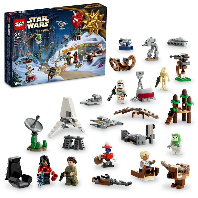 LEGO-Star-Wars-75366-Calendario-dell-Avvento-2023-24-Regali-di-Natale-con-9-Personaggi-10-Veicoli-Giocattolo-e-5-Mini-Modelli