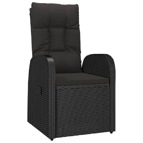 Set-da-Pranzo-da-Giardino-9-pz-con-Cuscini-Nero-in-Polyrattan