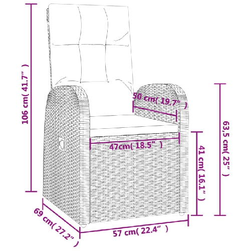 Set-da-Pranzo-da-Giardino-9-pz-con-Cuscini-Nero-in-Polyrattan
