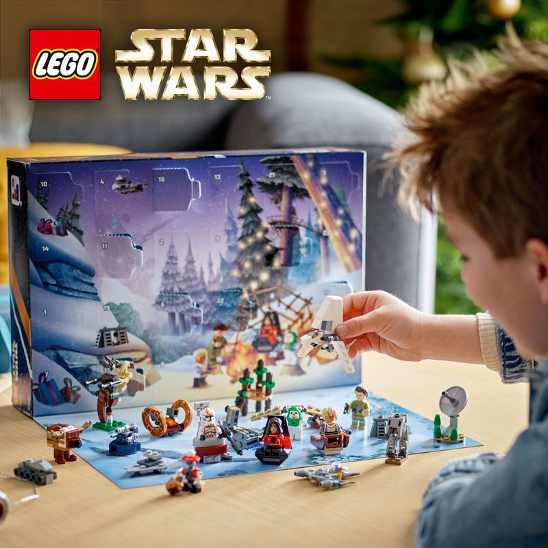 LEGO-Star-Wars-75366-Calendario-dell-Avvento-2023-24-Regali-di-Natale-con-9-Personaggi-10-Veicoli-Giocattolo-e-5-Mini-Modelli