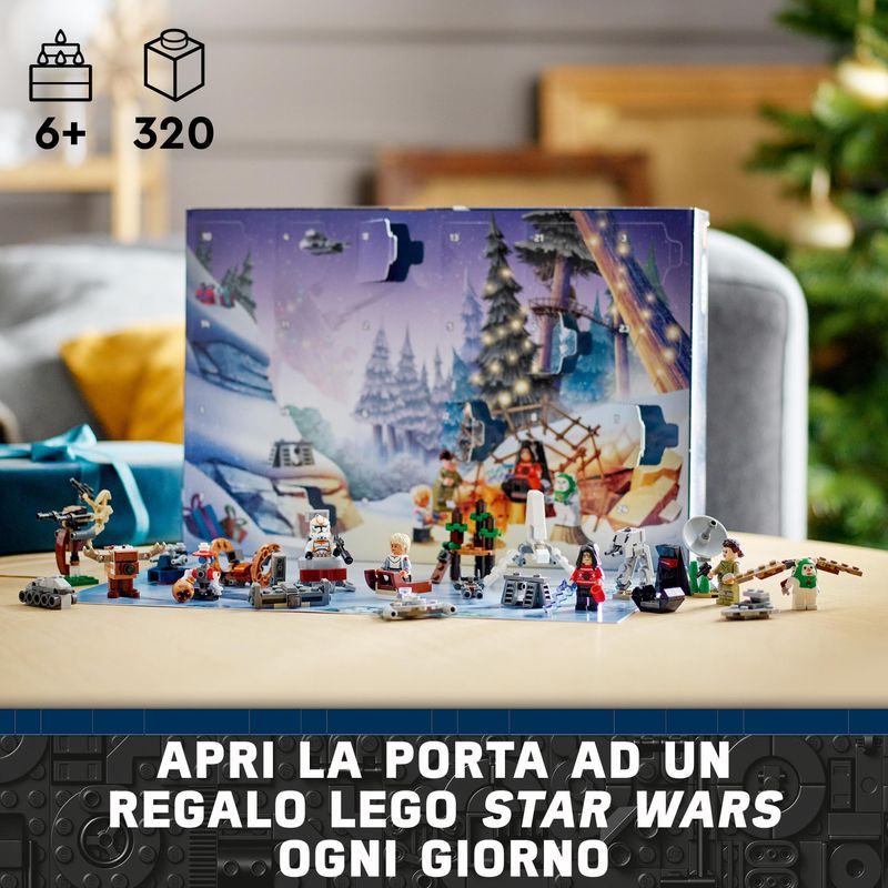 LEGO-Star-Wars-75366-Calendario-dell-Avvento-2023-24-Regali-di-Natale-con-9-Personaggi-10-Veicoli-Giocattolo-e-5-Mini-Modelli