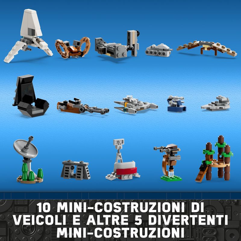 LEGO-Star-Wars-75366-Calendario-dell-Avvento-2023-24-Regali-di-Natale-con-9-Personaggi-10-Veicoli-Giocattolo-e-5-Mini-Modelli