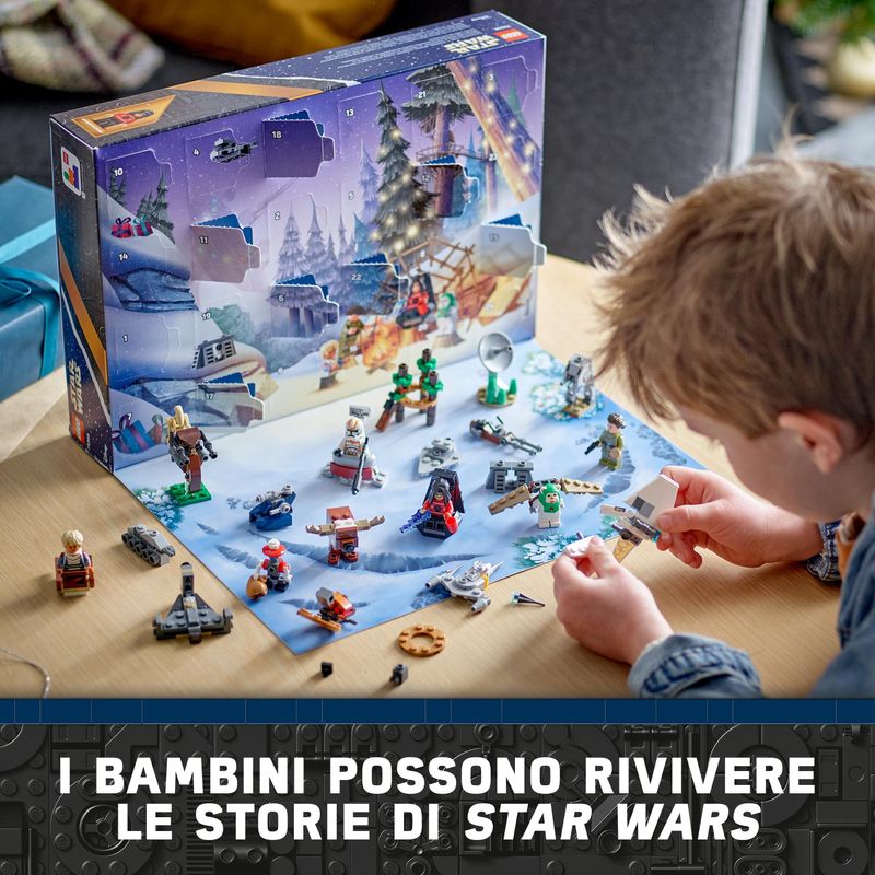 LEGO-Star-Wars-75366-Calendario-dell-Avvento-2023-24-Regali-di-Natale-con-9-Personaggi-10-Veicoli-Giocattolo-e-5-Mini-Modelli