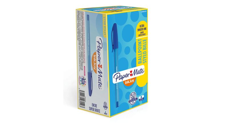 Penna-sfera-INKJOY-100-Stick-10mm-blu-PAPERMATE