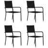 vidaXL-Set-Mobili-da-Pranzo-per-Giardino-5-pz-Nero