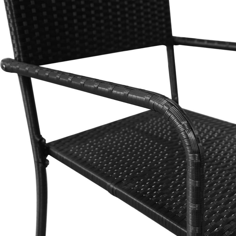 vidaXL-Set-Mobili-da-Pranzo-per-Giardino-5-pz-Nero