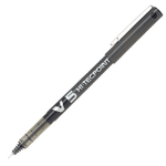 Pilot Penna roller Pilot V5 HI-Tecpoint a inchiostro liquido - Punta ago fine 0,5 mm - Corsa 0,3 mm - Colore nero