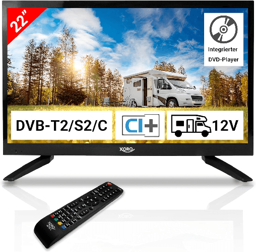 Xoro HTC 2249 21.5" Zoll (55 cm) LCD Fernseher mit HDTV Triple Tuner, integrierter Slot-In DVD Player