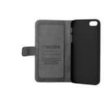 Nevox ORDO - Flip-H¼lle f¼r Mobiltelefon - PU-Kunstleder - Grau, Schwarz - f¼r Apple iPhone 5, 5s