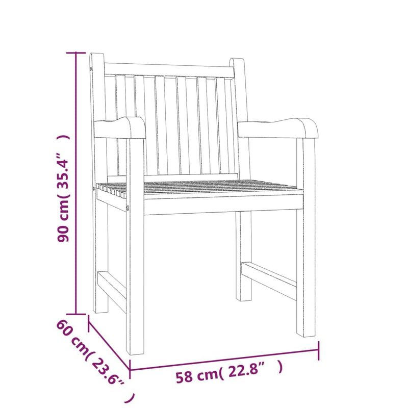 vidaXL-Set-da-Pranzo-per-Giardino-5-pz-in-Legno-Massello-di-Teak