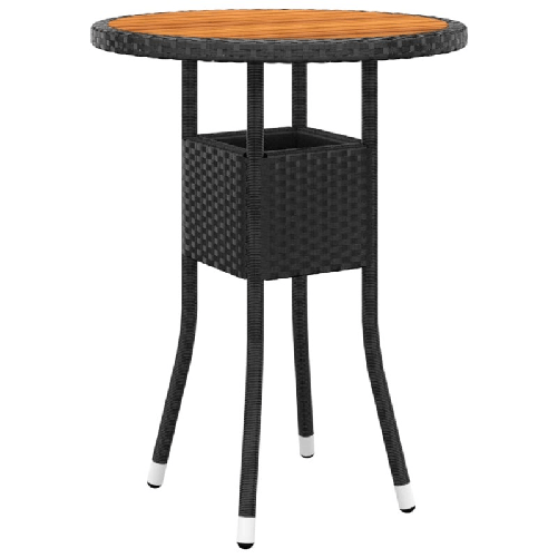 vidaXL-Set-da-Pranzo-per-Giardino-3-pz-in-Polyrattan-Nero