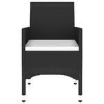 vidaXL-Set-da-Pranzo-per-Giardino-3-pz-in-Polyrattan-Nero