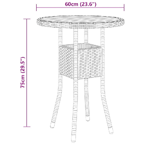 vidaXL-Set-da-Pranzo-per-Giardino-3-pz-in-Polyrattan-Nero