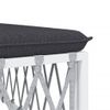 vidaXL-Set-Salotto-da-Giardino-7-pz-con-Cuscini-in-Acciaio-Bianco