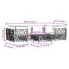 vidaXL-Set-Salotto-da-Giardino-7-pz-con-Cuscini-in-Acciaio-Bianco