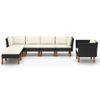 vidaXL-Set-Divani-da-Giardino-9pz-Polyrattan-Legno-di-Eucalipto-Nero