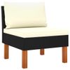 vidaXL-Set-Divani-da-Giardino-9pz-Polyrattan-Legno-di-Eucalipto-Nero