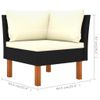 vidaXL-Set-Divani-da-Giardino-9pz-Polyrattan-Legno-di-Eucalipto-Nero
