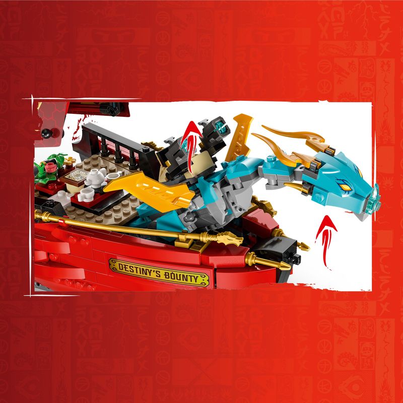 LEGO-NINJAGO-71797-Il-Vascello-del-Destino---Corsa-Contro-il-Tempo-Set-con-Nave-Giocattolo-2-Figure-di-Drago-e-6-Minifigure