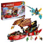 LEGO-NINJAGO-71797-Il-Vascello-del-Destino---Corsa-Contro-il-Tempo-Set-con-Nave-Giocattolo-2-Figure-di-Drago-e-6-Minifigure