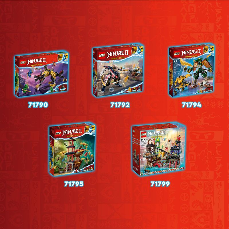 LEGO-NINJAGO-71797-Il-Vascello-del-Destino---Corsa-Contro-il-Tempo-Set-con-Nave-Giocattolo-2-Figure-di-Drago-e-6-Minifigure