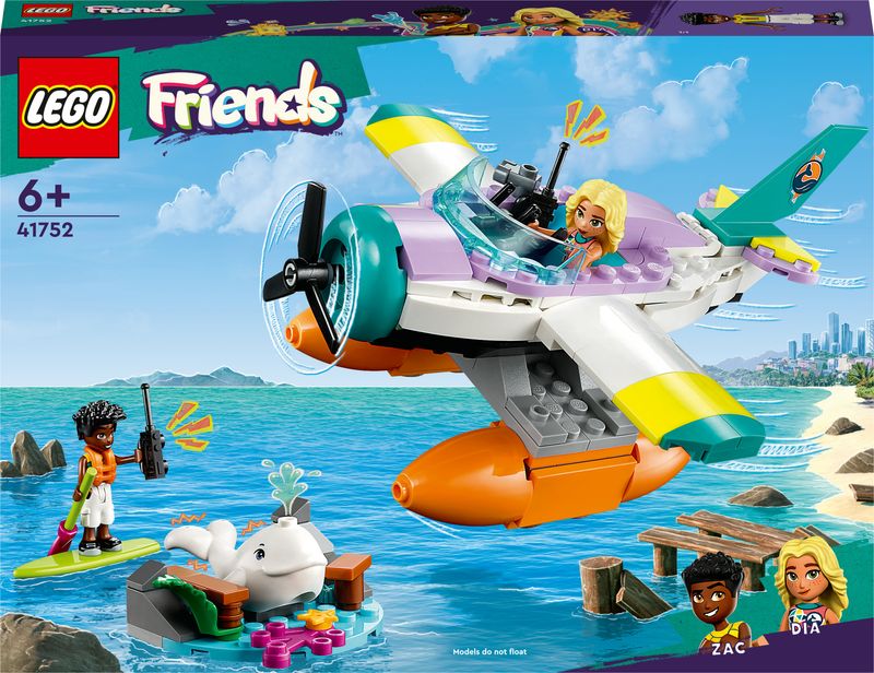 LEGO-Friends-41752-Idrovolante-di-Salvataggio-Aereo-Giocattolo-Soccorso-Animali-con-Balena-e-Mini-Bamboline-per-Bambini-6-