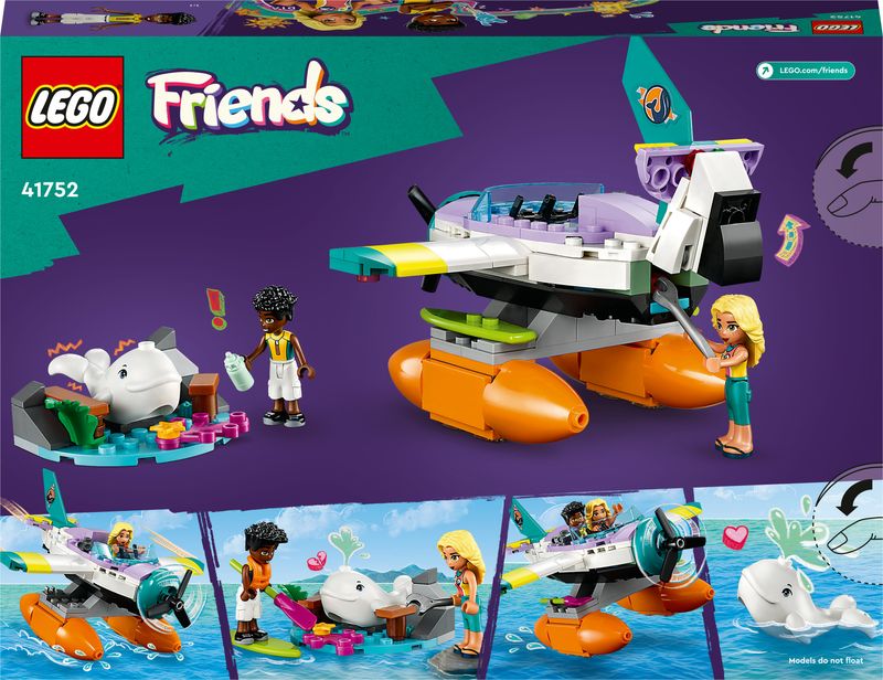 LEGO-Friends-41752-Idrovolante-di-Salvataggio-Aereo-Giocattolo-Soccorso-Animali-con-Balena-e-Mini-Bamboline-per-Bambini-6-