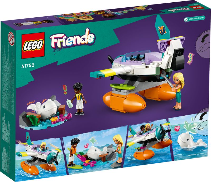 LEGO-Friends-41752-Idrovolante-di-Salvataggio-Aereo-Giocattolo-Soccorso-Animali-con-Balena-e-Mini-Bamboline-per-Bambini-6-