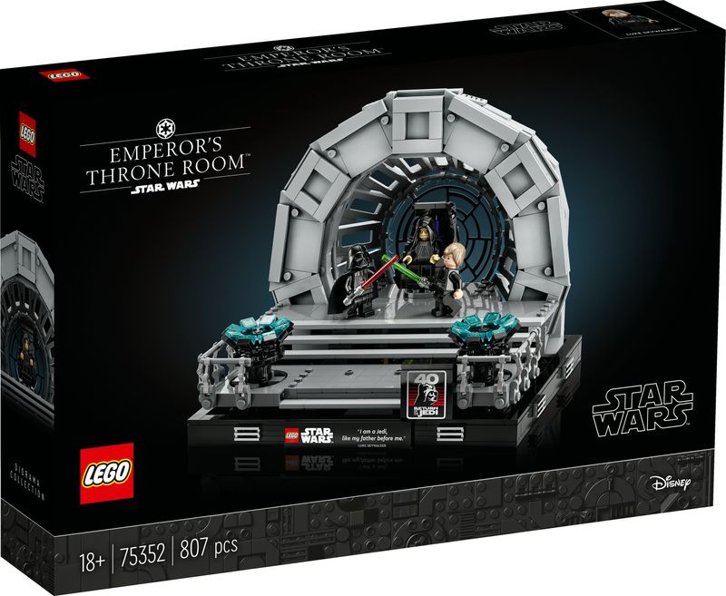 LEGO-Star-Wars-75352-Diorama-Sala-del-Trono-dell’Imperatore-Set-Duello-con-Spade-Laser-40°-Anniversario-del-Ritorno-dello-Jedi