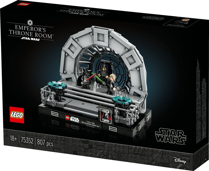 LEGO-Star-Wars-75352-Diorama-Sala-del-Trono-dell’Imperatore-Set-Duello-con-Spade-Laser-40°-Anniversario-del-Ritorno-dello-Jedi