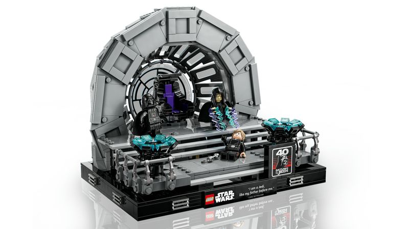 LEGO-Star-Wars-75352-Diorama-Sala-del-Trono-dell’Imperatore-Set-Duello-con-Spade-Laser-40°-Anniversario-del-Ritorno-dello-Jedi