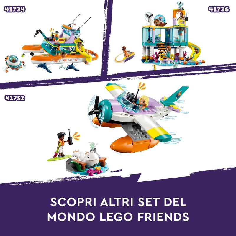 LEGO-Friends-41752-Idrovolante-di-Salvataggio-Aereo-Giocattolo-Soccorso-Animali-con-Balena-e-Mini-Bamboline-per-Bambini-6-